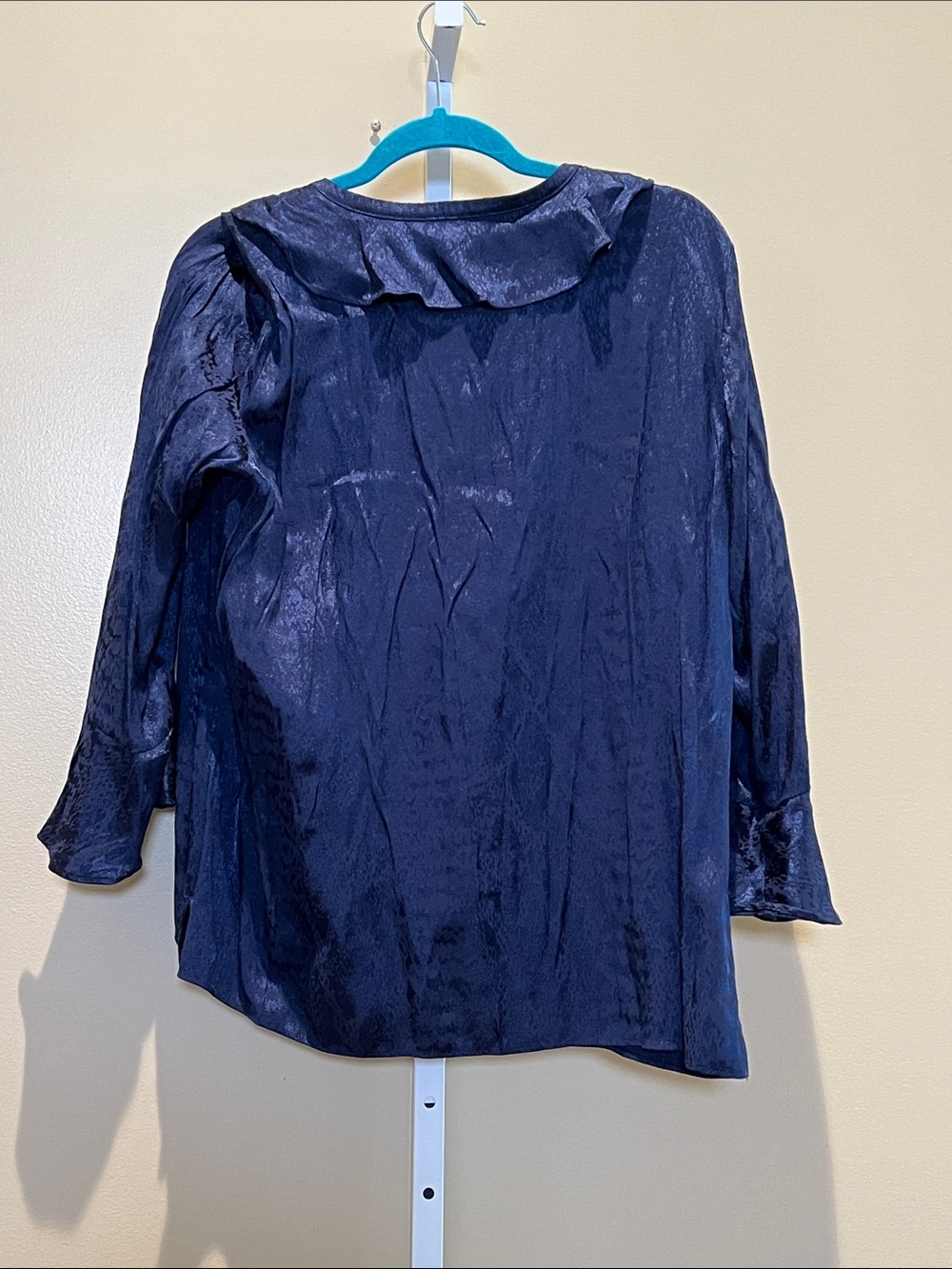 Investments Navy Ruffle-Front Blouse - Picture 3 of 3